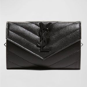 YSL Small Envelope Wallet in Black